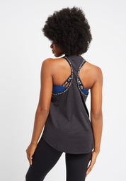 Long Line Sports Vest-Black