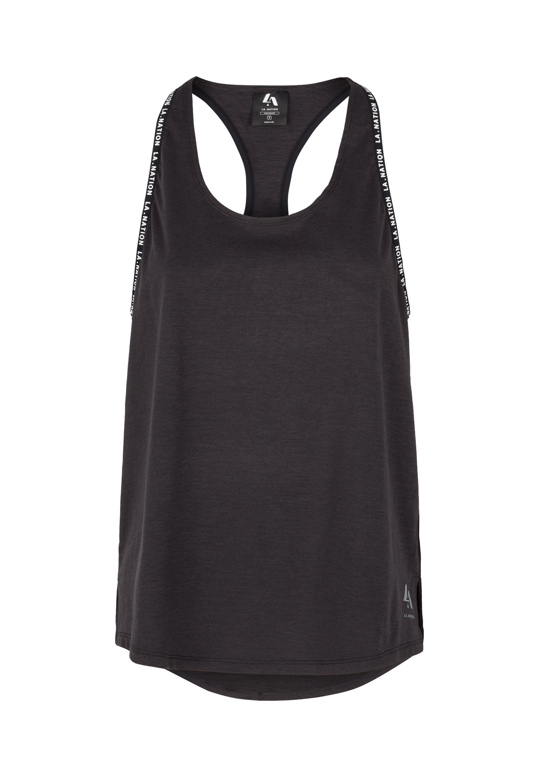 Long Line Sports Vest-Black