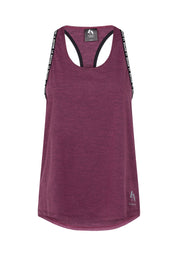 Long Line Sports Vest Top-Purple