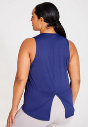 Performance High Neck Vest-Navy