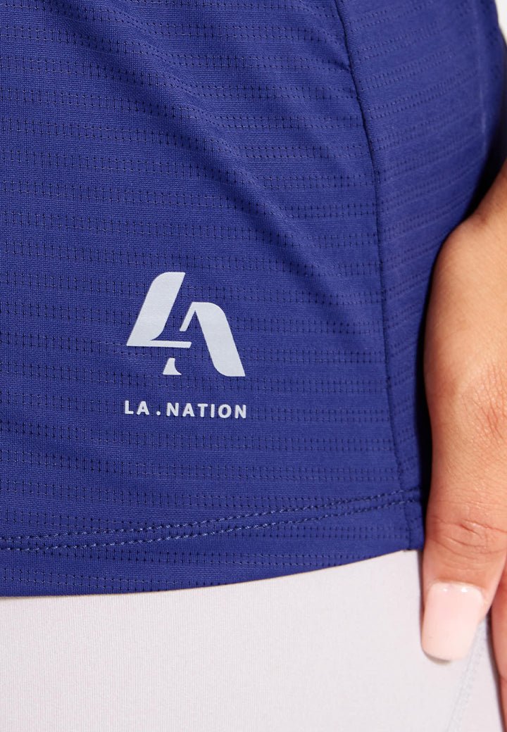 Performance High Neck Vest-Navy
