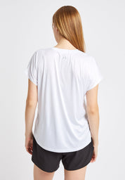 Relaxed Crew Neck Short Sleeve T-Shirt-White