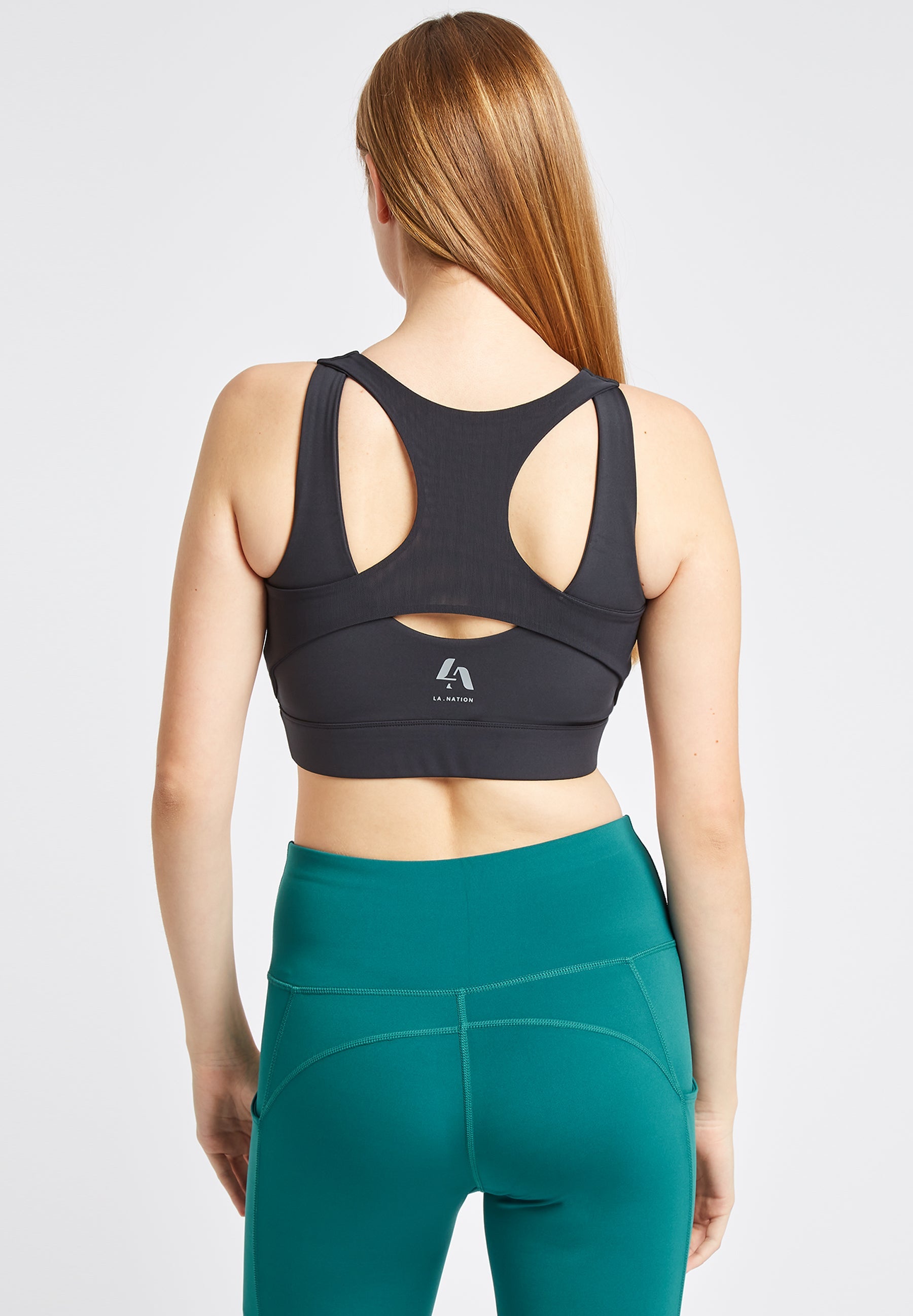 Racer Back Sports Bra-Black