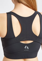 Racer Back Sports Bra-Black