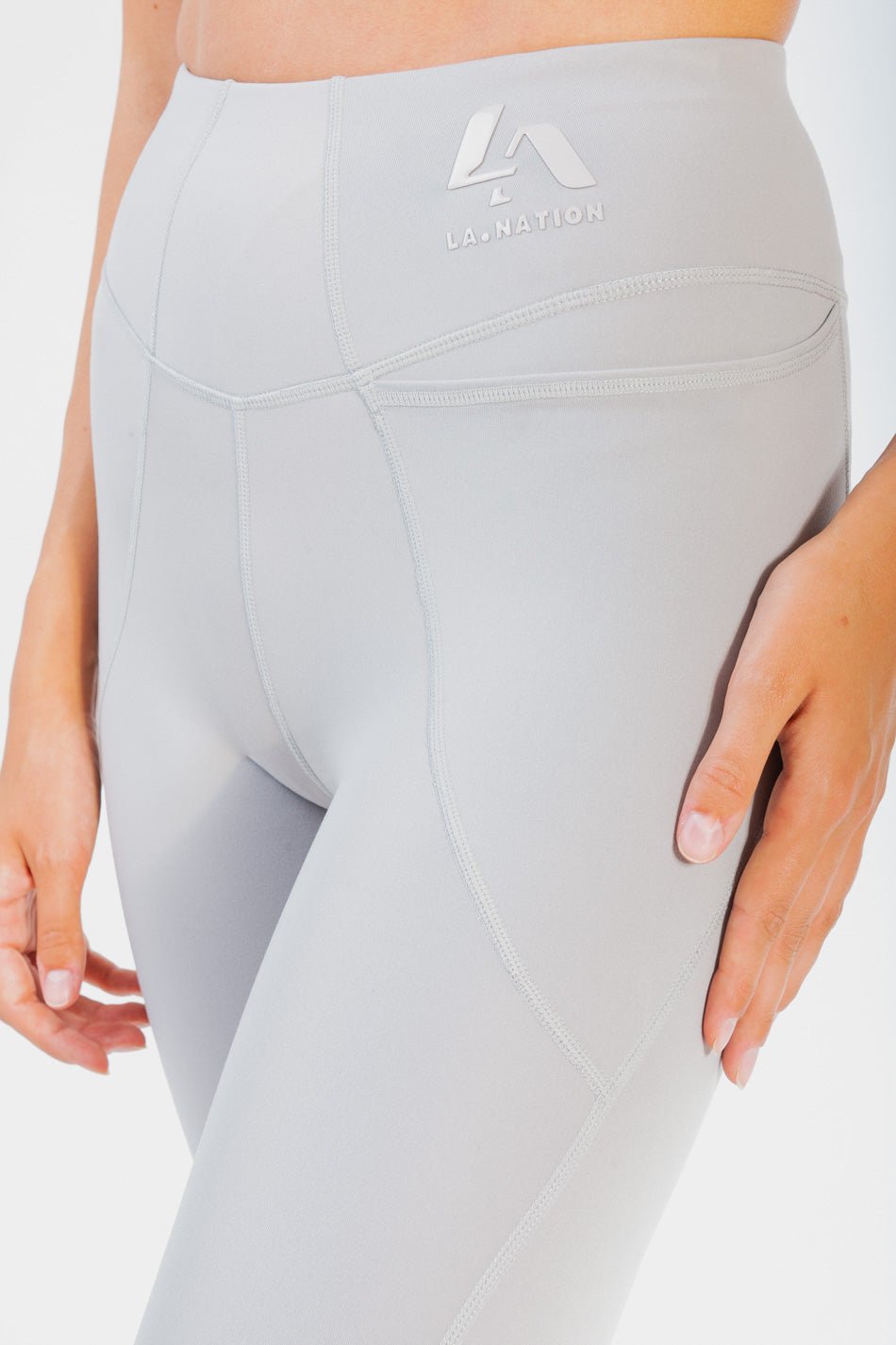 Ultra High Waisted 7/8 Length Gym Leggings-Grey