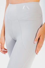 Ultra High Waisted 7/8 Length Gym Leggings-Grey
