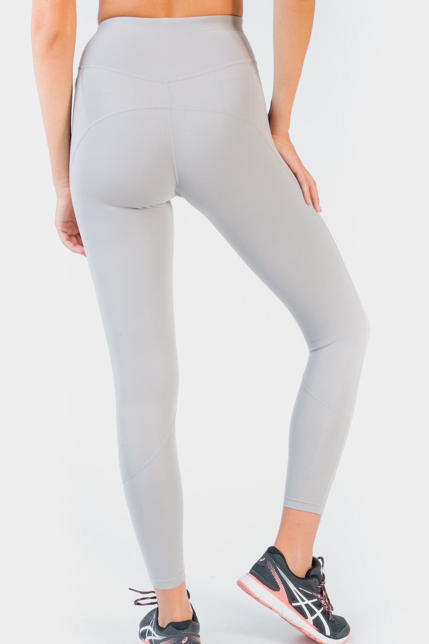 Ultra High Waisted 7/8 Length Gym Leggings-Grey