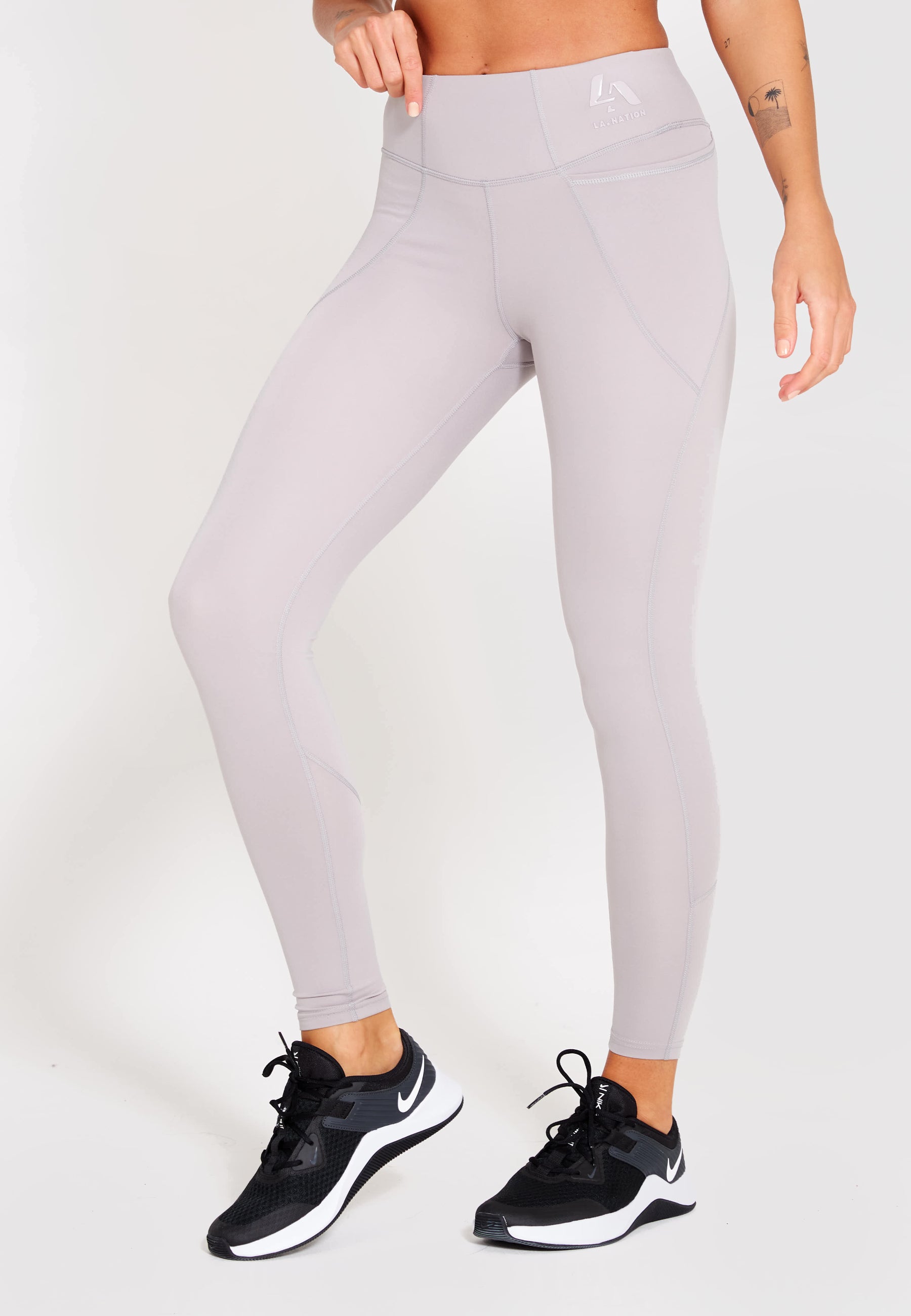 QZ&CC Stores Gym Tights Wide Waistband Solid Leggings (Color : Light Grey,  Size : Petite M) : Buy Online at Best Price in KSA - Souq is now :  Fashion