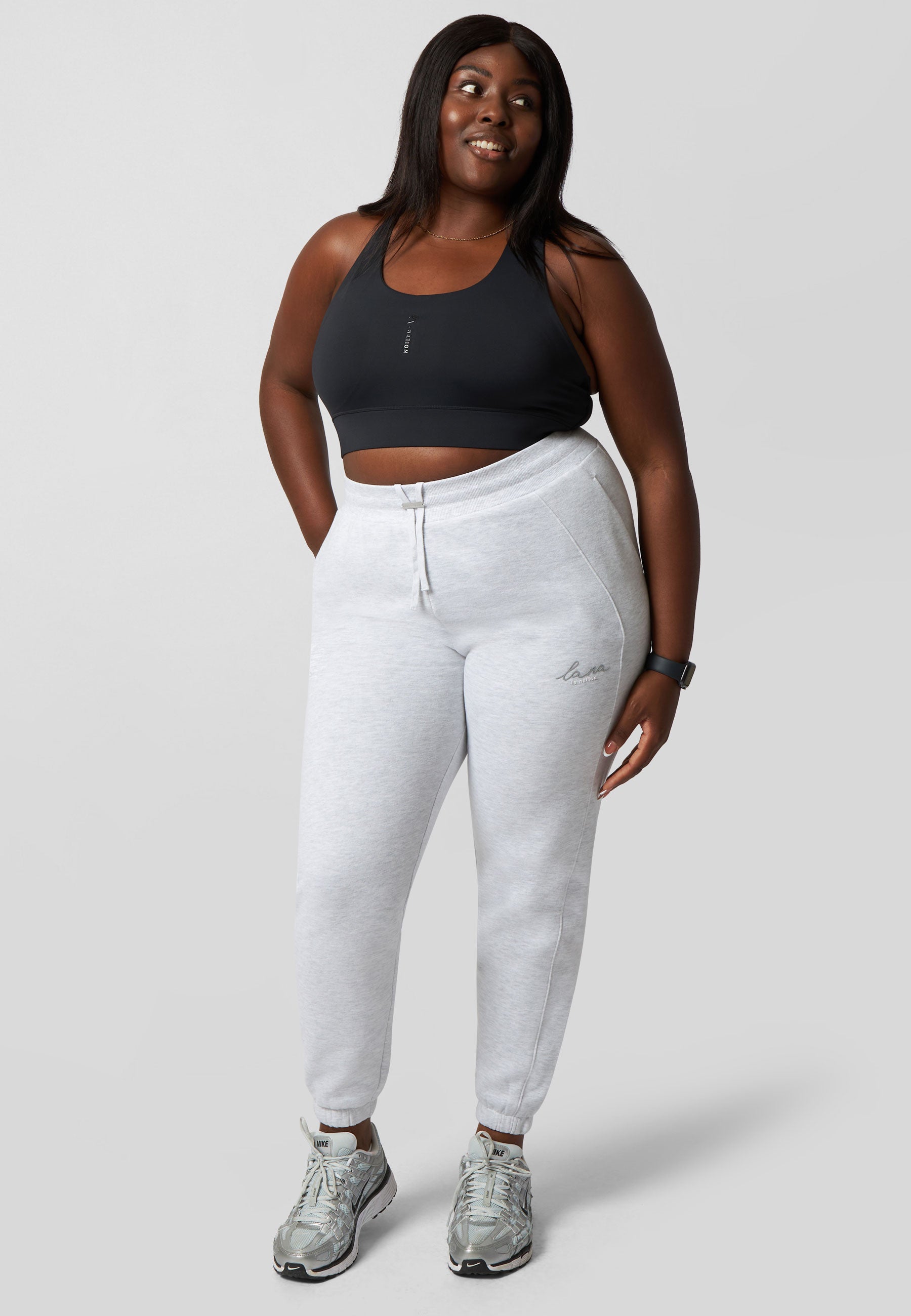 Essential Oversized Cuffed Jogger Grey LA Nation Activewear