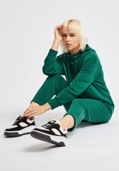 Lux Two Piece Relaxed Fit Loungewear Set - Green - LA Nation Activewear