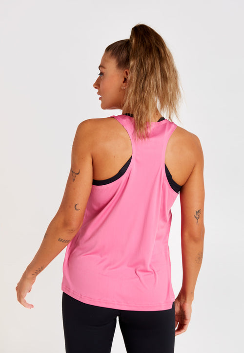 Racer Back Rose Pink Vest - LA Nation Women's Activewear