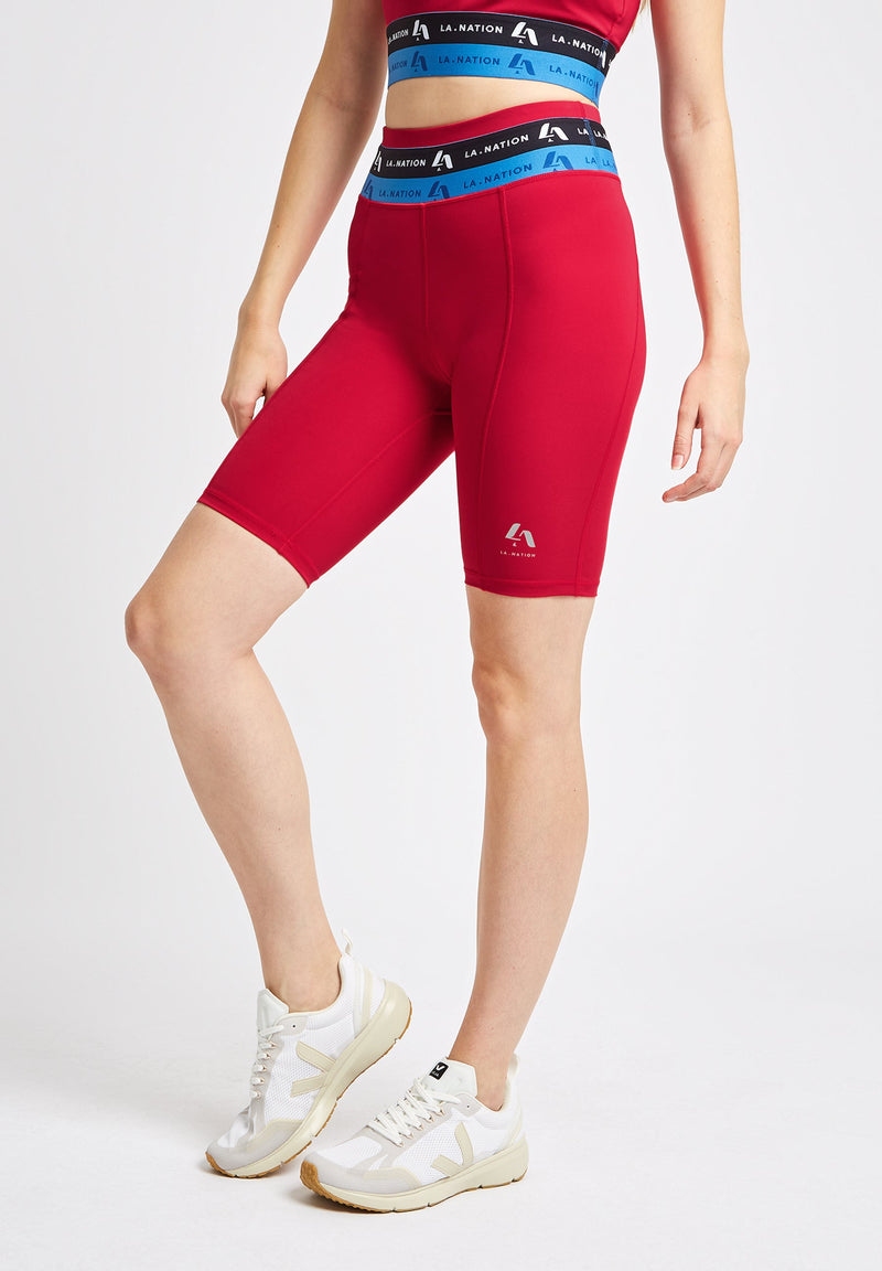 Adidas red cycling shorts best sale