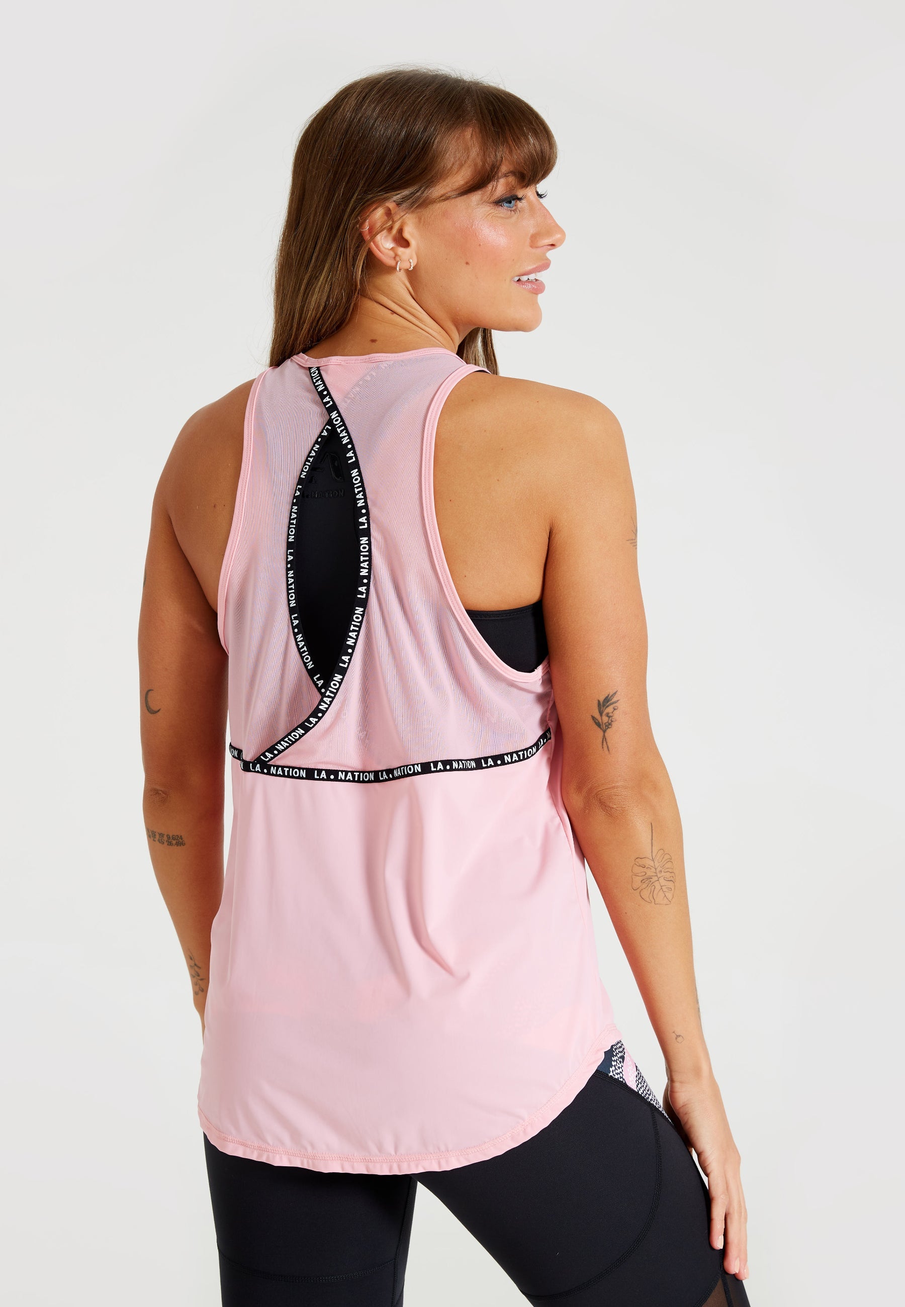 Flow Open Back Vest-Pink