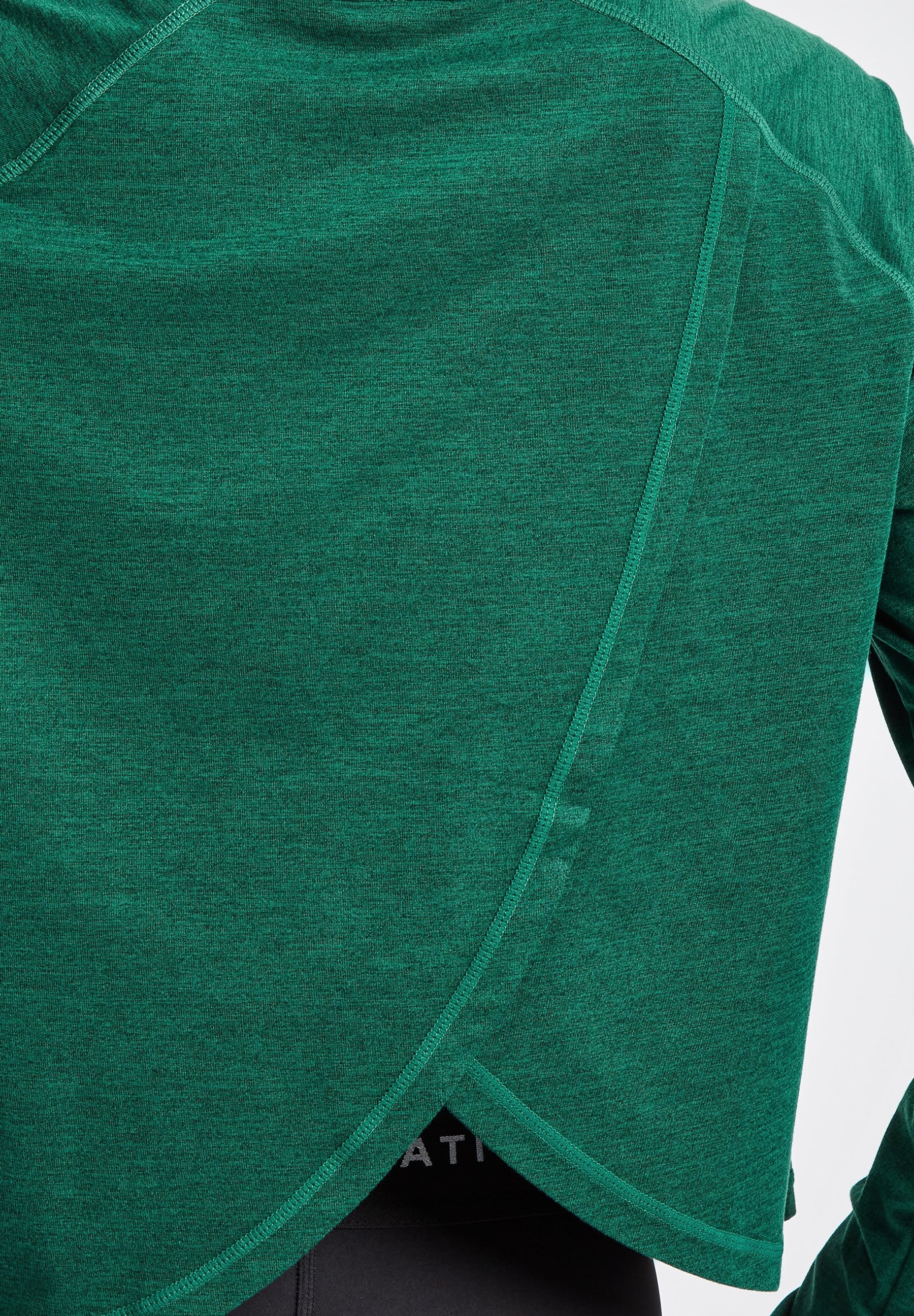 Long sleeve T-Shirt With Cross Over Back-Green