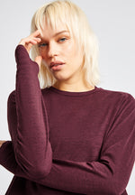 Long sleeve T-Shirt With Cross Over Back-Purple - LA Nation Activewear