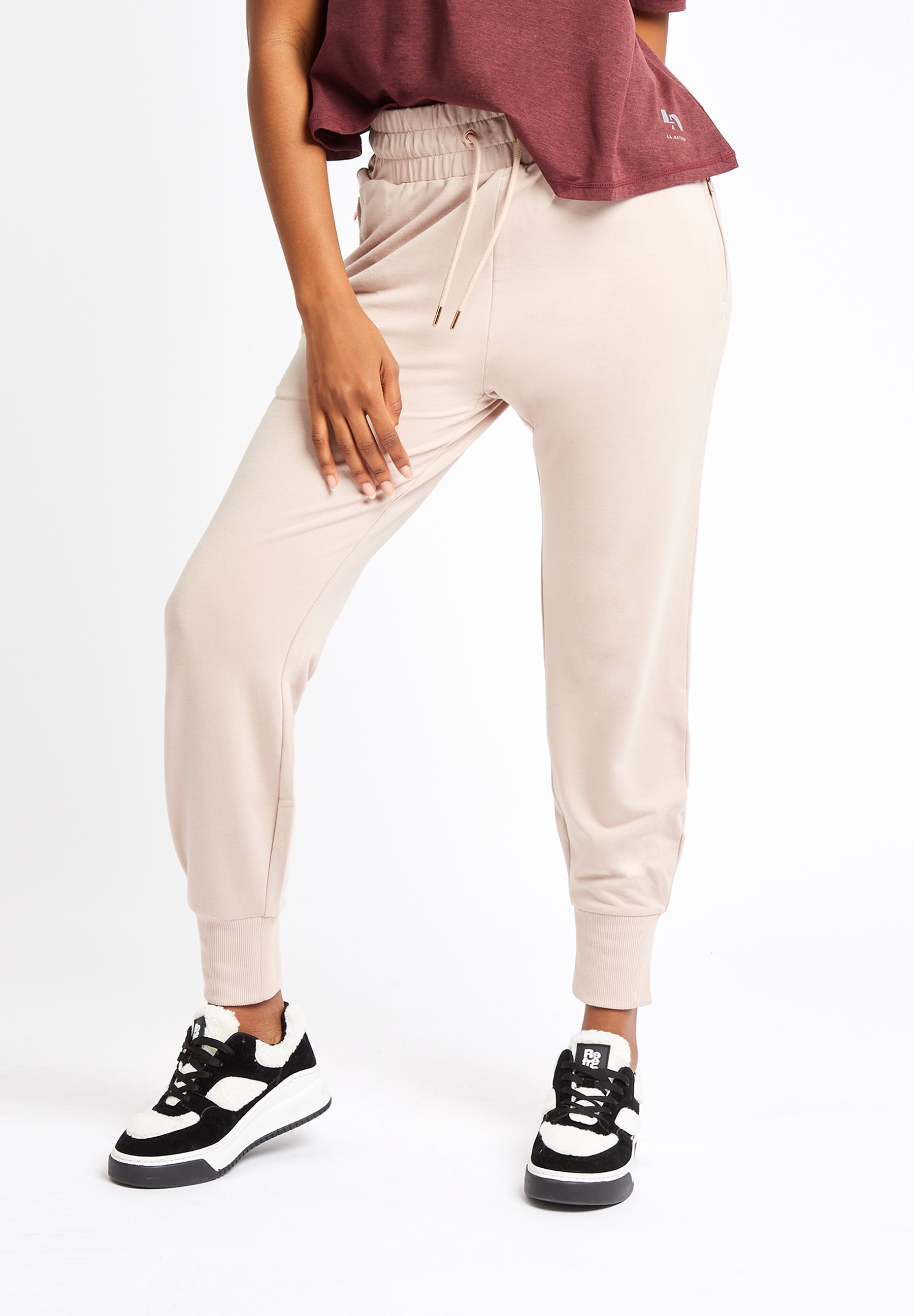 Lux Cuffed Jogger-Pink