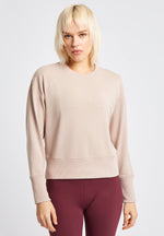 Lux Long Sleeve Crop Top-pink - LA Nation Activewear