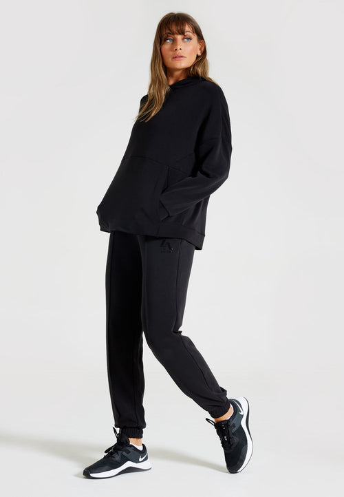 Lux Relaxed Fit Cuffed Joggers-Black - LA Nation Activewear