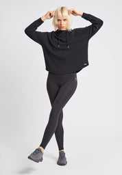 Lux Relaxed Hoodie-Black
