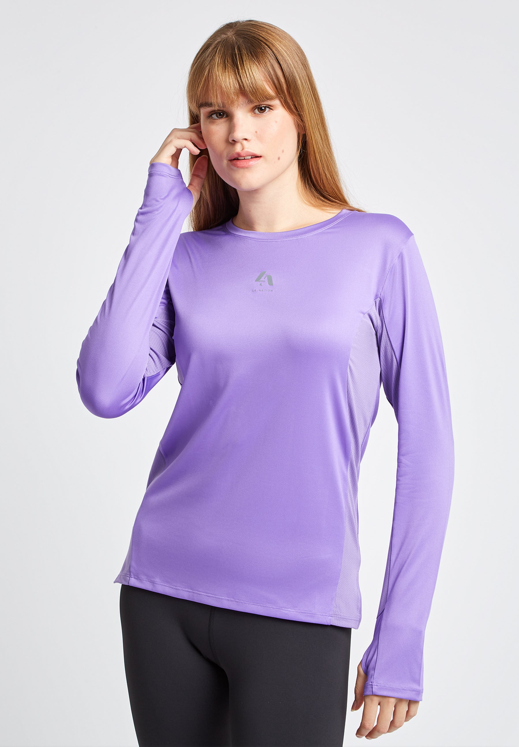 Performance Long Sleeve T-Shirt-Lilac Purple