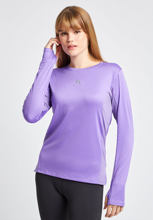 Performance Long Sleeve T-Shirt-Lilac Purple - LA Nation Activewear