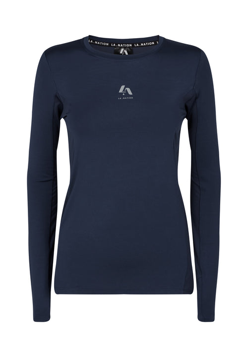 Performance Long Sleeve T-Shirt-Navy - LA Nation Activewear