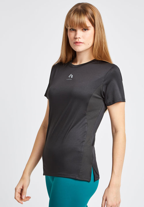 Performance Short Sleeve Sports T-Shirt-Black - LA Nation Activewear