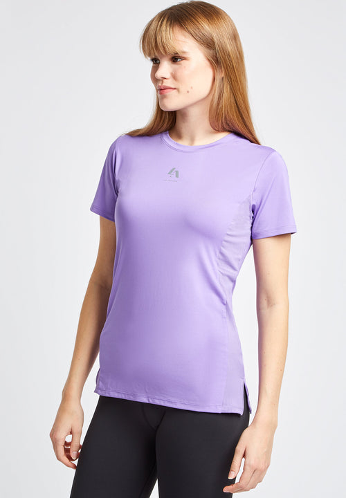 Performance Short Sleeve Sports T-Shirt-Lilac Purple - LA Nation Activewear