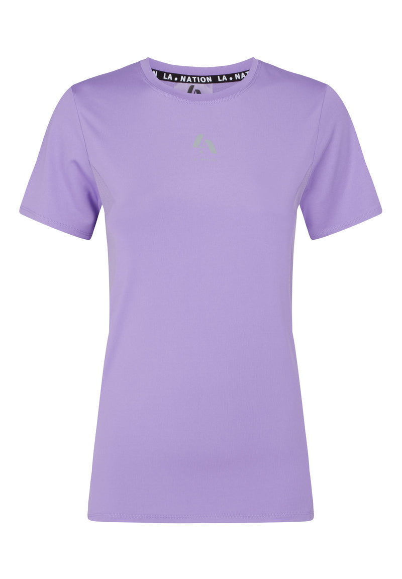 Performance Short Sleeve Sports T-Shirt-Lilac Purple
