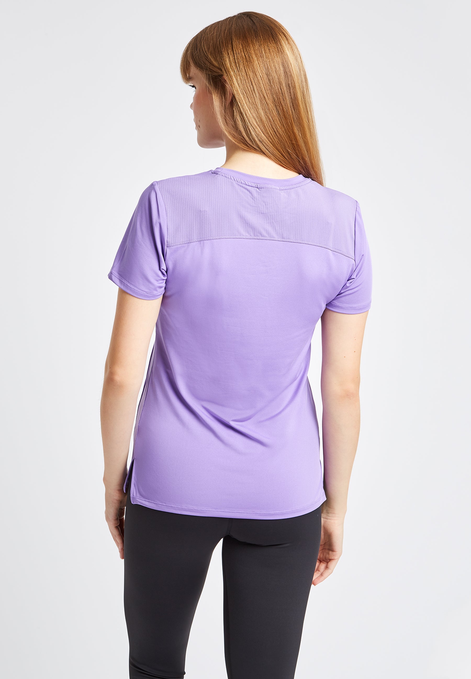 Performance Short Sleeve Sports T-Shirt-Lilac Purple