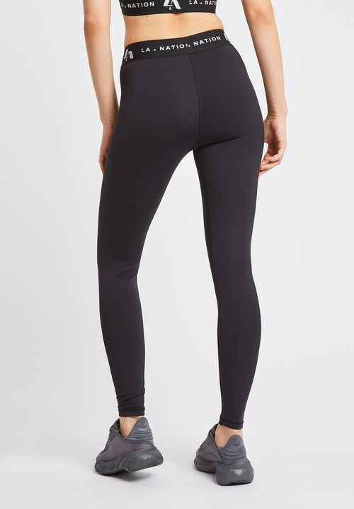 Second Skin Black Essential High Waisted Leggings in SKN Signature