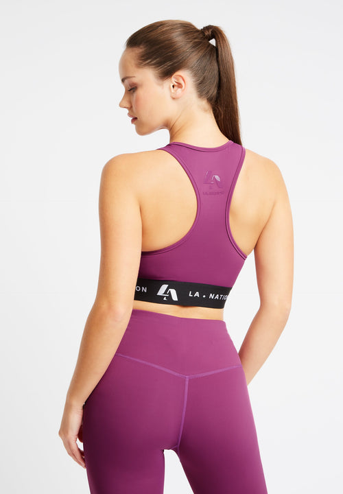 Signature Padded Sports Bra-Purple - LA Nation Activewear