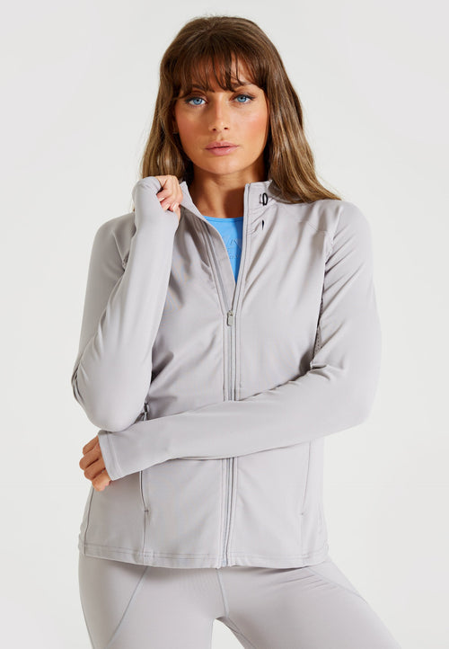 Ultra Full Zip Training Jacket-Grey - LA Nation Activewear